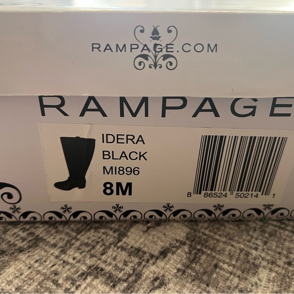 Rampage Black Knee-High Women’s Boots Size 8 - Picture 6 of 6